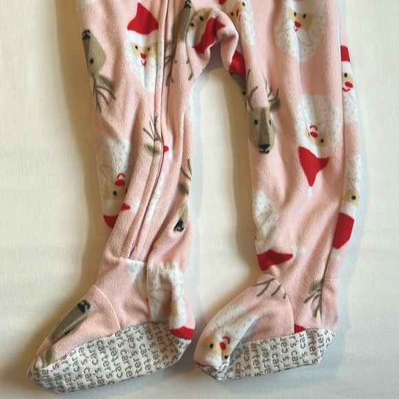 Carter’s Baby Girl Fleece Santa Pajamas Size 18 Months - Picture 4 of 8